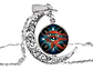 Collar Para Mujer Hombre Dije Media Luna Ojo Del Mal Pupila - Miniatura 5