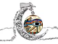 Collar Para Mujer Hombre Dije Media Luna Ojo Del Mal Pupila - Miniatura 7