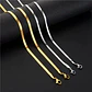 Cadena Serpiente 3mm Color Oro Acero Inoxidable Hombre Mujer - Miniatura 5