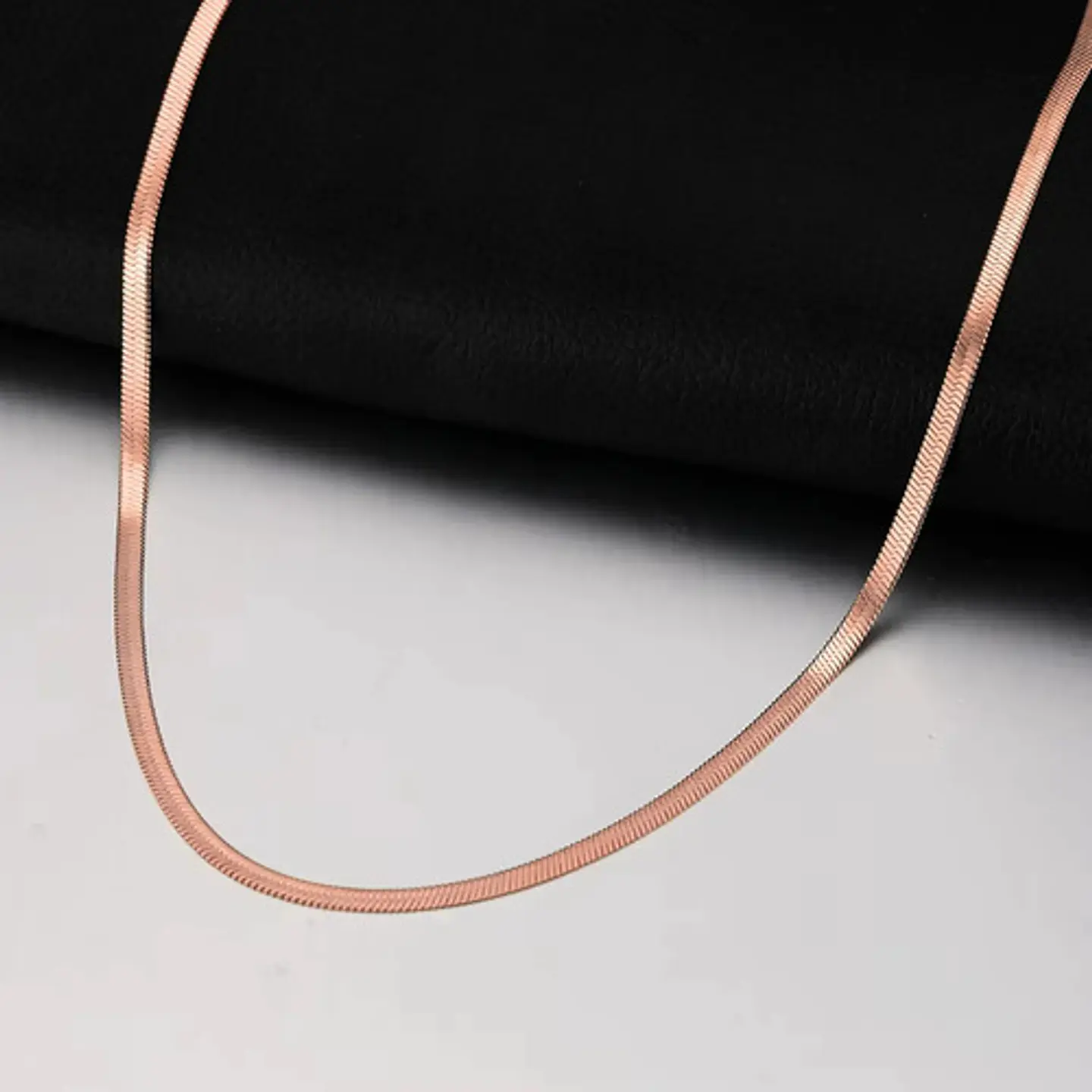 Cadena Serpiente 3mm Color Oro Acero Inoxidable Hombre Mujer 25
