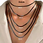 Cadena Serpiente 3mm Color Oro Acero Inoxidable Hombre Mujer - Miniatura 34