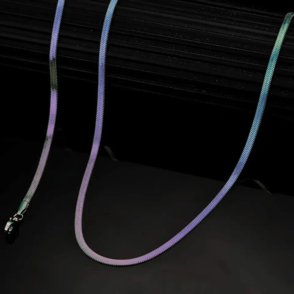 Cadena Serpiente 3mm Color Oro Acero Inoxidable Hombre Mujer 36