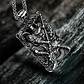 Collar Para Hombre Con Dije Guan Yu Cultura China De Acero  Plateado - Miniatura 5