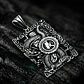 Collar Para Hombre Con Dije Guan Yu Cultura China De Acero  Plateado - Miniatura 8
