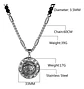 Collar Color Plata Ojo De Horus Acero Inoxidable Para Hombre - Miniatura 3