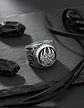 Anillo Para Hombres Vikingo Garra Oso Color Plata De Acero - Miniatura 9
