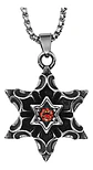 Collar Estrella De David Color Plata Acero Inoxidable Hombre - Miniatura 1