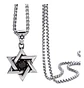 Collar Estrella De David Color Plata Acero Inoxidable Hombre - Miniatura 9