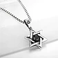 Collar Estrella De David Color Plata Acero Inoxidable Hombre - Miniatura 11