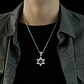 Collar Estrella De David Color Plata Acero Inoxidable Hombre - Miniatura 14