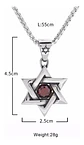 Collar Estrella De David Color Plata Acero Inoxidable Hombre - Miniatura 16