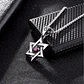 Collar Estrella De David Color Plata Acero Inoxidable Hombre - Miniatura 18