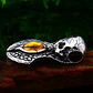 Collar Craneo Calavera Ojo De Dragon Acero Inoxidable Hombre - Miniatura 6