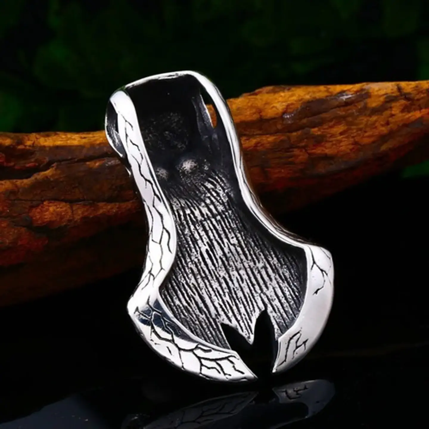 Collar Craneo Calavera Ojo De Dragon Acero Inoxidable Hombre 7