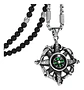 Collar Color Plata Brújula Biker Acero Inoxidable Hombre - Miniatura 1