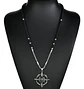 Collar Color Plata Brújula Biker Acero Inoxidable Hombre - Miniatura 4