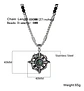 Collar Color Plata Brújula Biker Acero Inoxidable Hombre - Miniatura 6