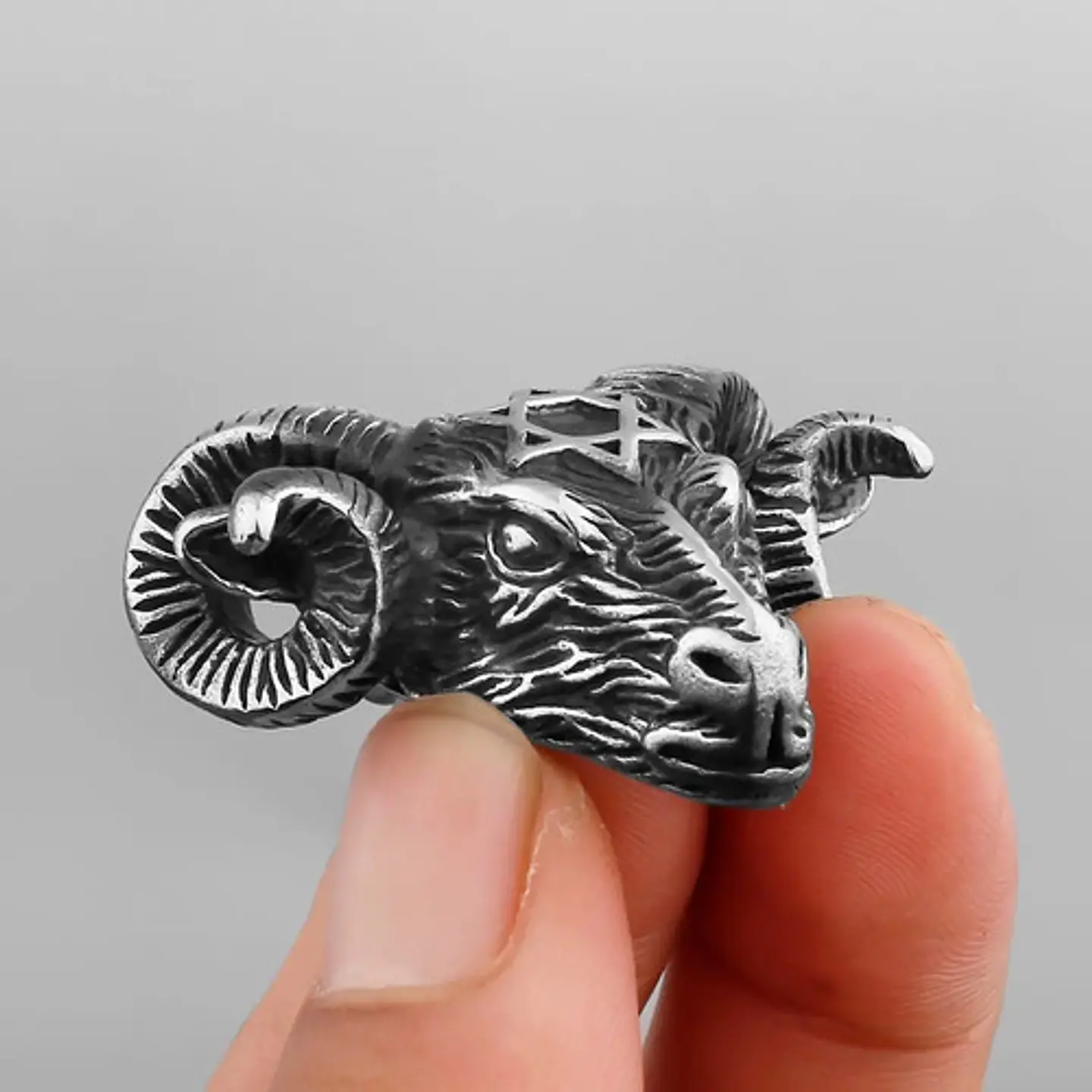 Collar Para Hombres Y Mujeres Dije Carnero Baphomet Vikingo 6