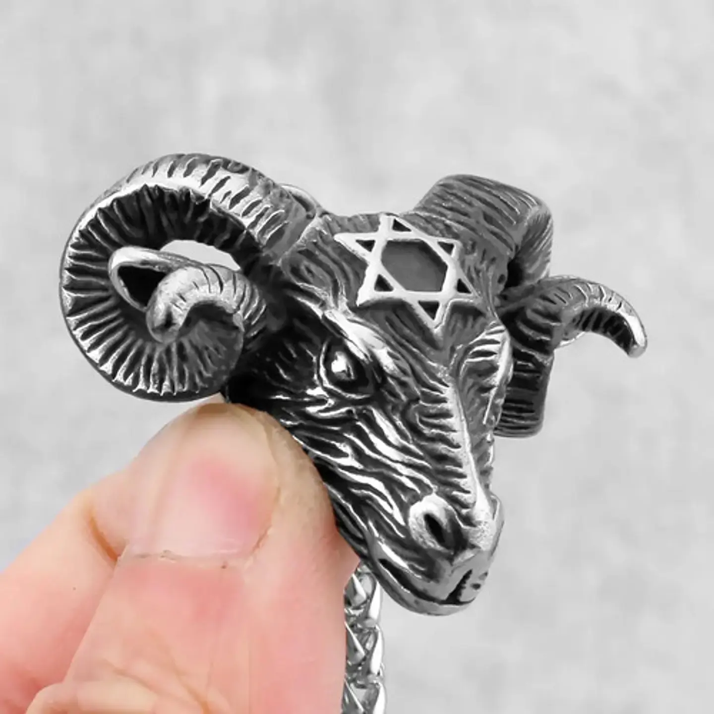 Collar Para Hombres Y Mujeres Dije Carnero Baphomet Vikingo 7