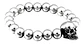 Pulsera Color Plata Cráneo Calavera Acero Inoxidable Hombre - Miniatura 1