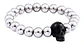 Pulsera Color Plata Cráneo Calavera Acero Inoxidable Hombre - Miniatura 5