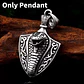 Collar Serpiente Cobra Color Plata Acero Inoxidable Hombre - Miniatura 4