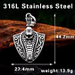 Collar Serpiente Cobra Color Plata Acero Inoxidable Hombre - Miniatura 6