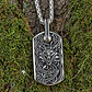 Collar Plateado Vikingo En Acero Para Hombre Dije Lobo Odin - Miniatura 9