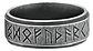 Anillo Color Plata Vikingo Odin Runa Acero Inoxidable Hombre - Miniatura 3