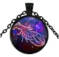 Collar Constelaciones Signos Zodiacales Galaxia Mujer Hombre - Miniatura 4