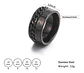 Anillo Cadena Runas Vikingo Plateado Acero Inoxidable Hombre - Miniatura 2