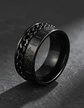 Anillo Cadena Runas Vikingo Plateado Acero Inoxidable Hombre - Miniatura 3
