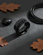 Anillo Cadena Runas Vikingo Plateado Acero Inoxidable Hombre - Miniatura 4