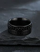 Anillo Cadena Runas Vikingo Plateado Acero Inoxidable Hombre - Miniatura 5