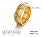 Anillo Cadena Runas Vikingo Plateado Acero Inoxidable Hombre - Miniatura 10