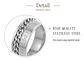 Anillo Cadena Runas Vikingo Plateado Acero Inoxidable Hombre - Miniatura 20