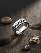 Anillo Cadena Runas Vikingo Plateado Acero Inoxidable Hombre - Miniatura 25