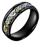 Anillo Dragón Patron Color Oro Acero Inoxidable Para Hombre - Miniatura 1