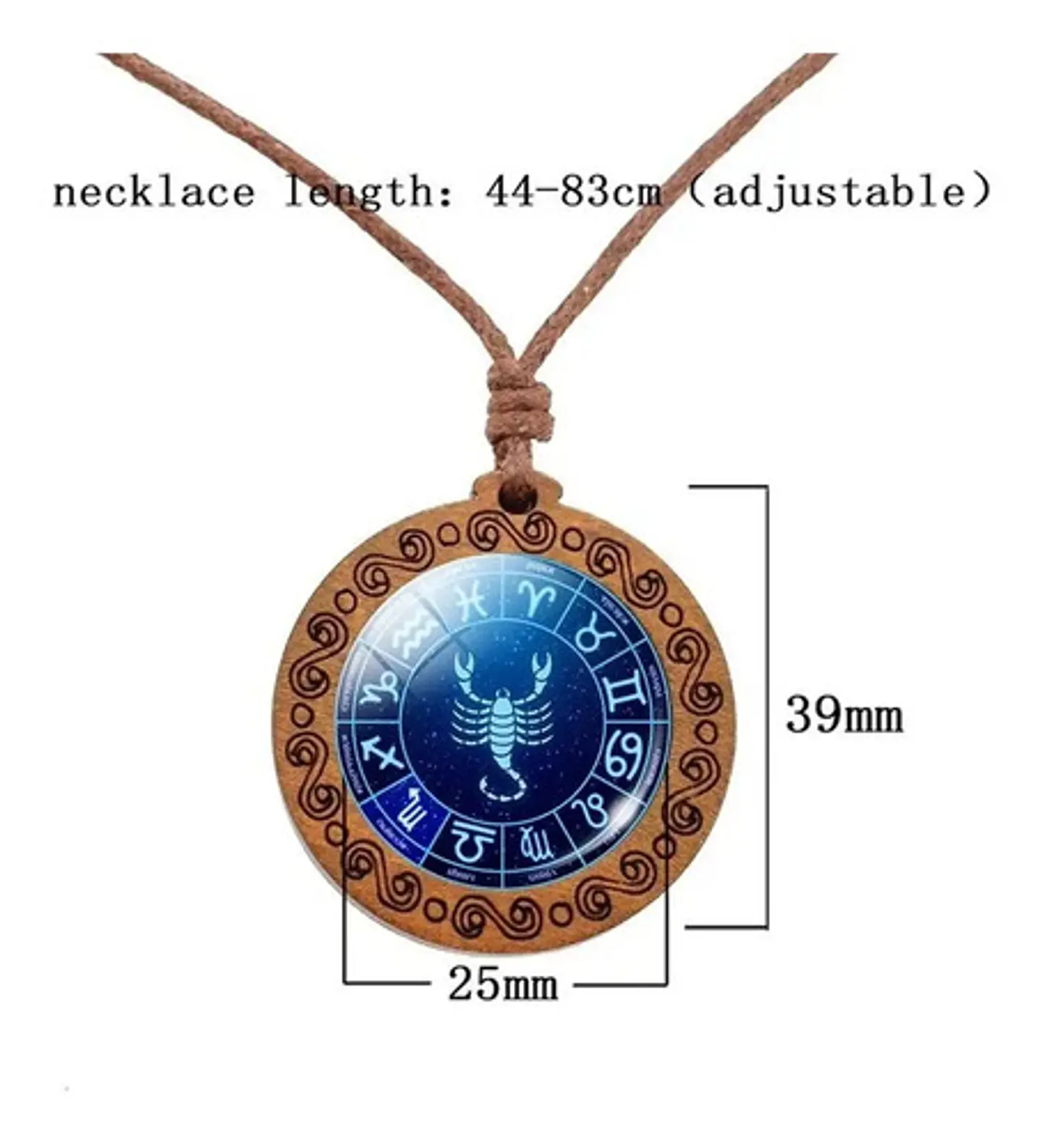 Collar Madera Constelaciones Signos Zodiacales Mujer Hombre 2