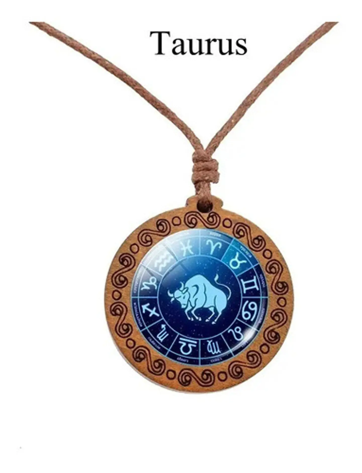 Collar Madera Constelaciones Signos Zodiacales Mujer Hombre 3