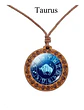 Collar Madera Constelaciones Signos Zodiacales Mujer Hombre - Miniatura 3