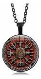 Collar Cristal Valknut Vikingo Pagano Amuleto Hombre Y Mujer - Miniatura 1