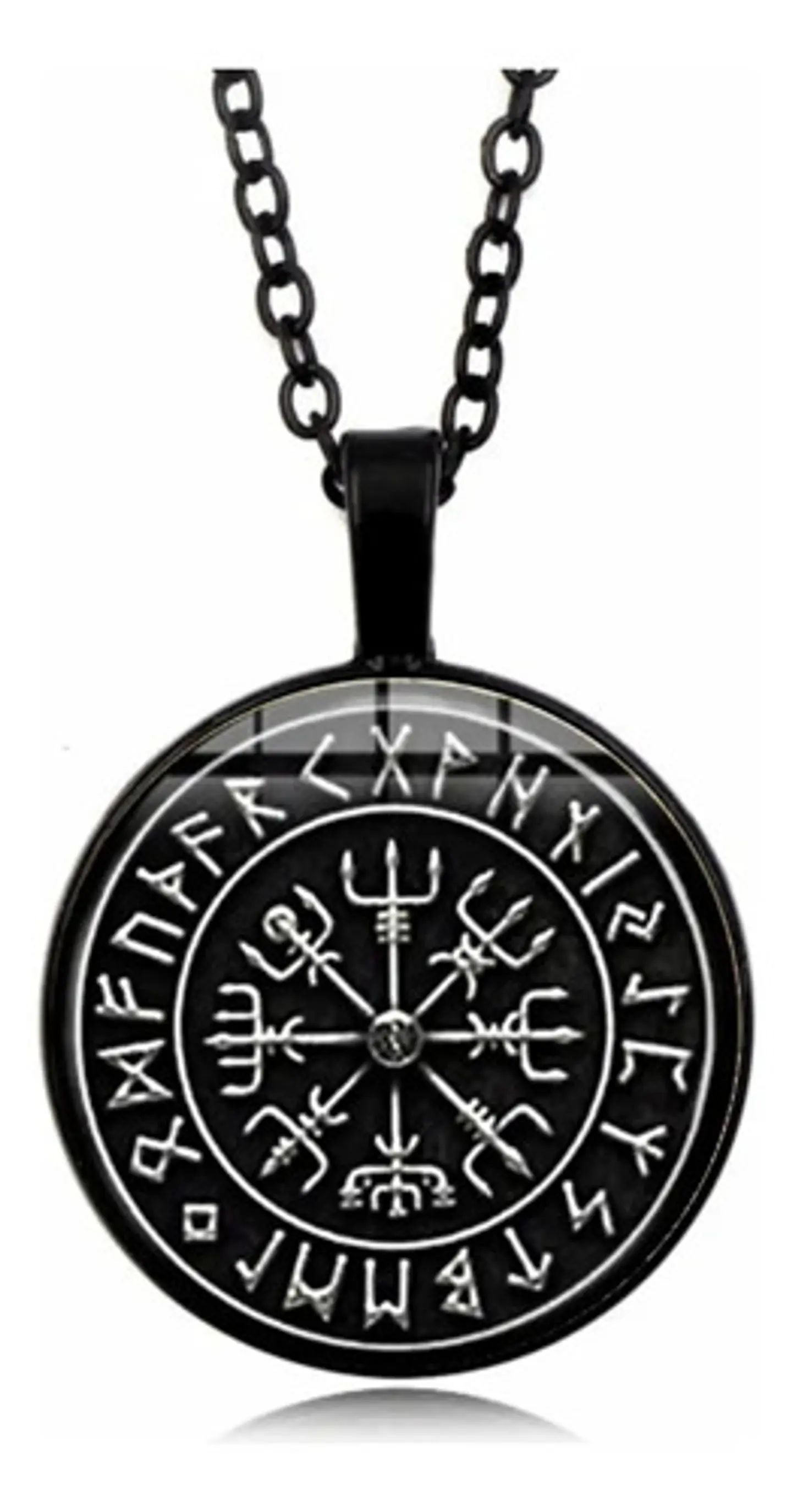 Collar Cristal Valknut Vikingo Pagano Amuleto Hombre Y Mujer 8