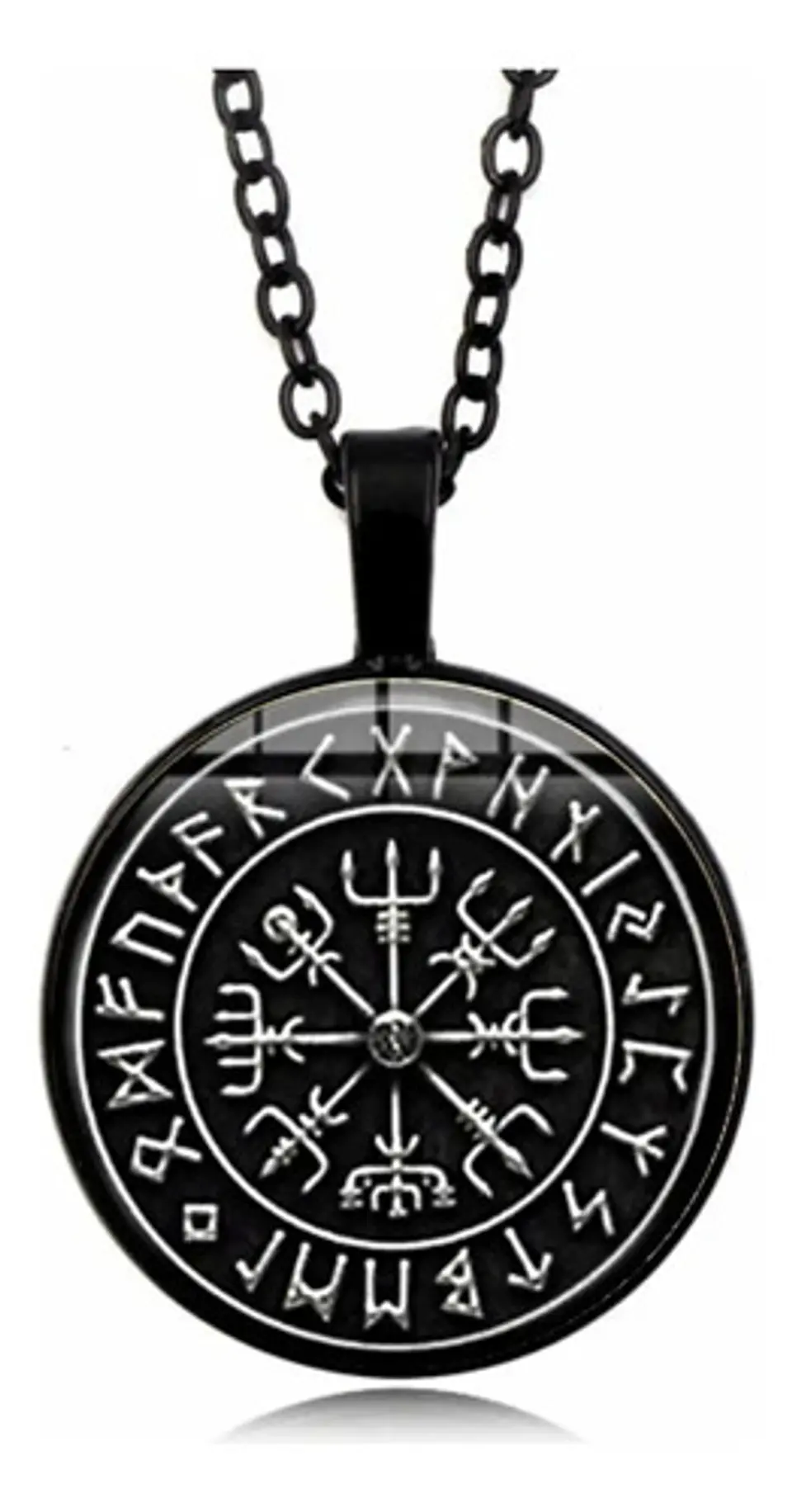 Collar Cristal Valknut Vikingo Pagano Amuleto Hombre Y Mujer 8