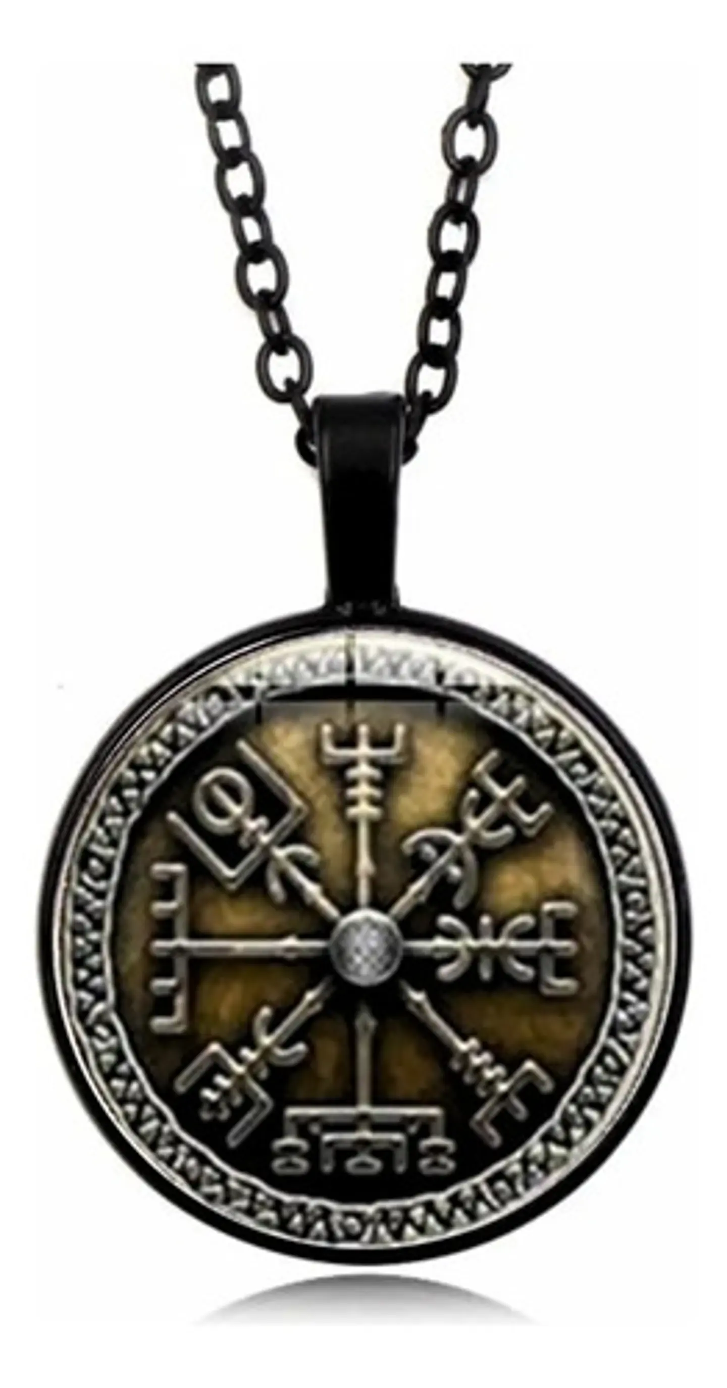 Collar Cristal Valknut Vikingo Pagano Amuleto Hombre Y Mujer 15