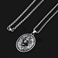 Collar Vikingo Lobo Runa Color Plata Acero Inoxidable Hombre - Miniatura 6