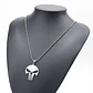 Collar The Punisher Color Plata Acero Inoxidable Para Hombre - Miniatura 2