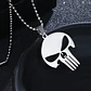 Collar The Punisher Color Plata Acero Inoxidable Para Hombre - Miniatura 4