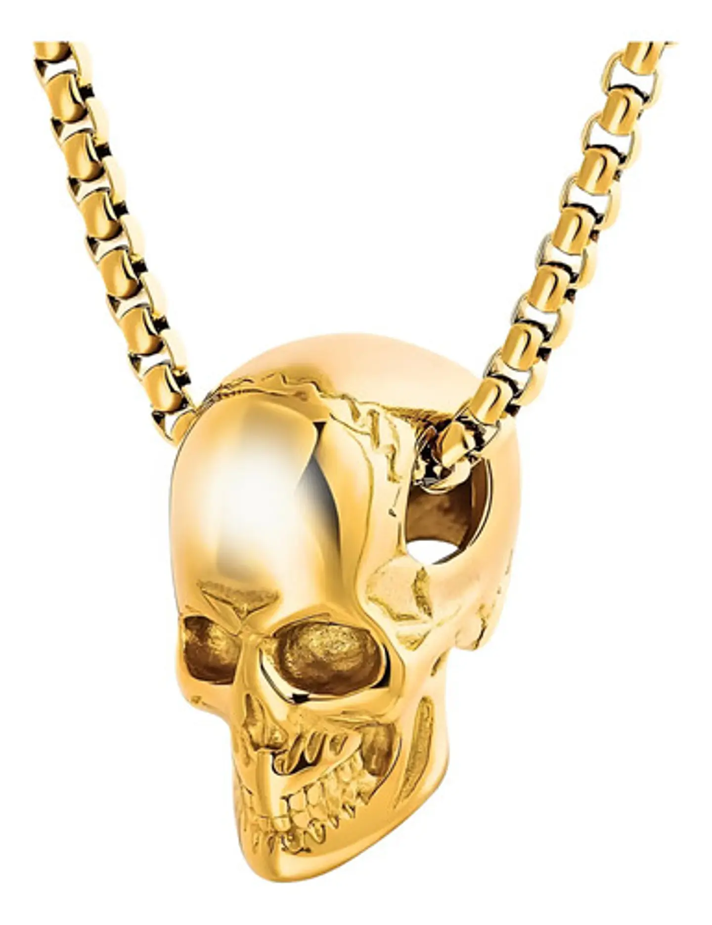 Collar Biker Cráneo Color Plata Acero Inoxidable Para Hombre 11