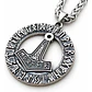 Collar Vikingo Para Hombre Mujer Dije Martillo Mjolnir Runas - Miniatura 1
